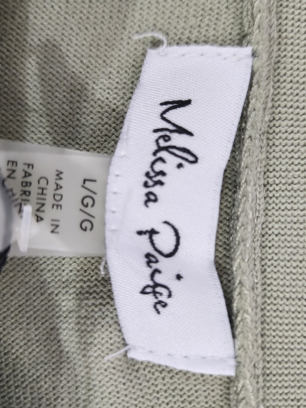 Melissa Paige Sage Green Button-Shoulder Short Sleeve Sweater - Picture 5 of 8